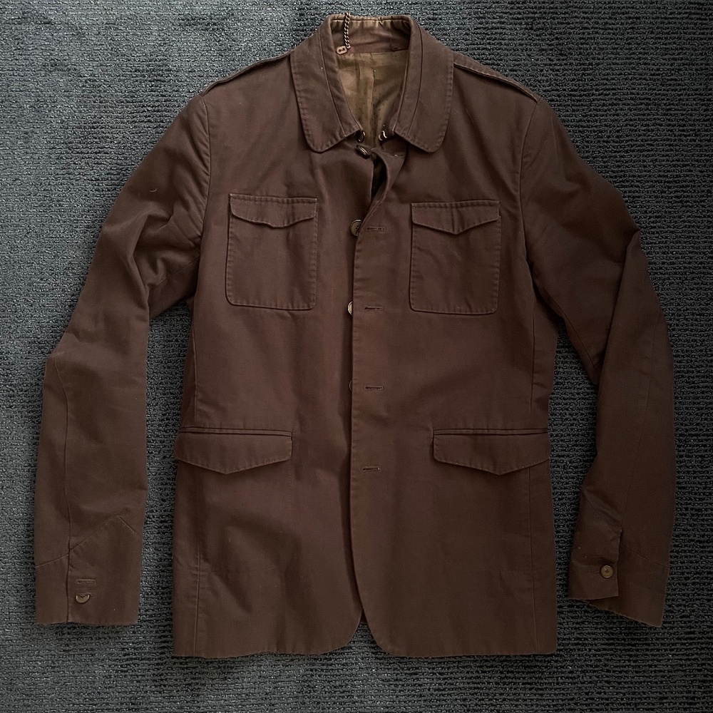 Sandro Blue Button Work Military Jacket